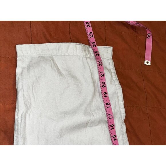 Skims Ivory High Waist Relaxed Fit Straight  leg Pants Women's Size Small - Picture 9 of 10